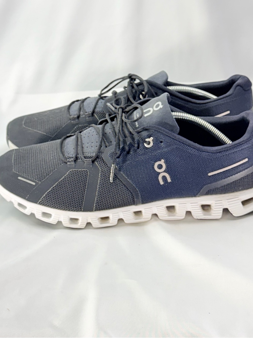 On Running Men's Trainers in Black with White Sole
